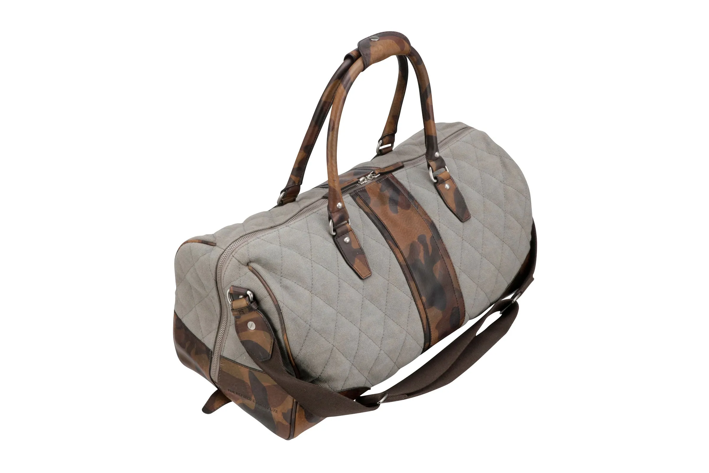 Woodland Quilted Oxford Canvas Duffel - River Rock