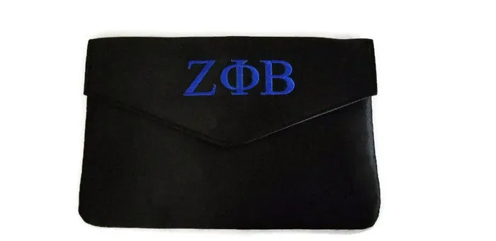 Zeta Phi Beta Satin Envelope Clutch